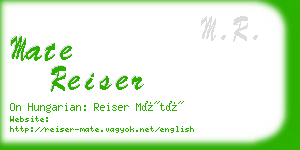 mate reiser business card